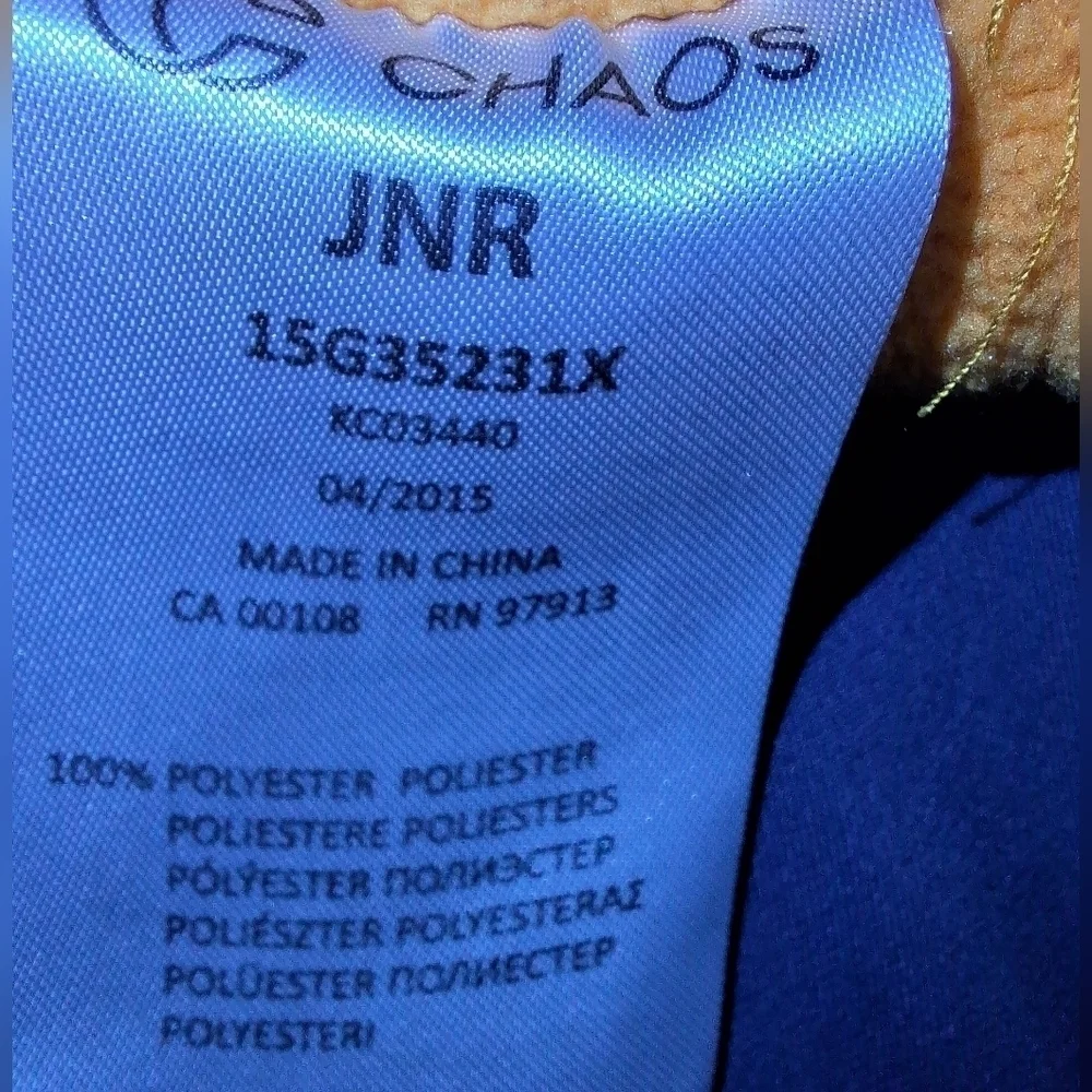 A Chaos yellow fleece head wrap. Like new condition.
